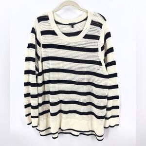 Talbots Sweater Womens 3X Open Knit Beachy Coastal Capsule Comfy Casual Boho